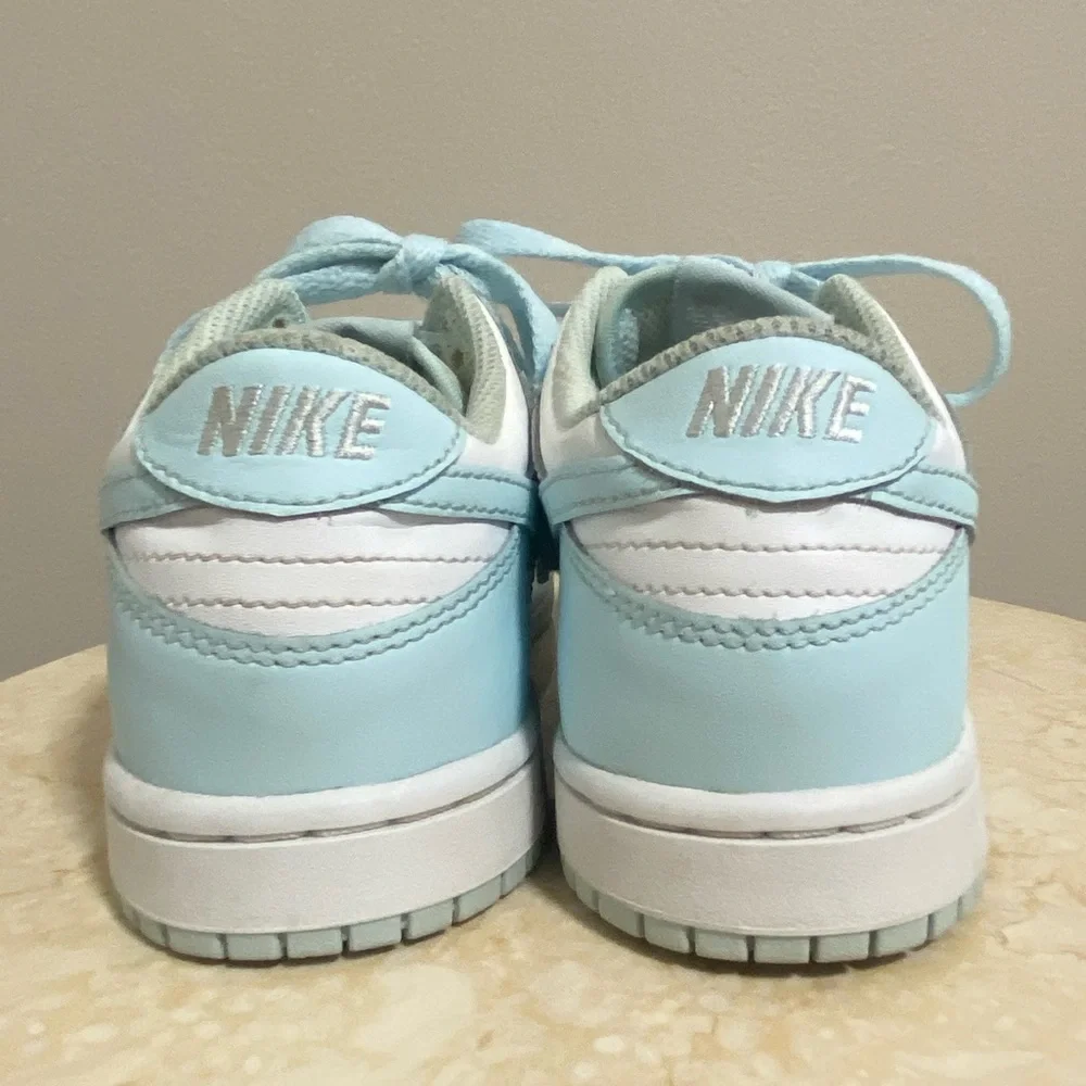 Nike Little Kid's  Dunk Low Blue and White Sneaker Size 2.5Y